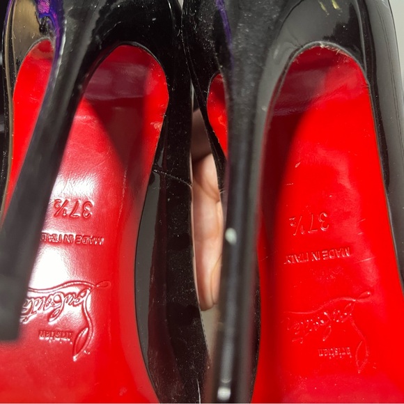 LV worn once, red bottom some red gone from being worn but can be restored. - Picture 5 of 6